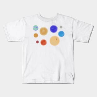 Watercolor Solar System Kids T-Shirt